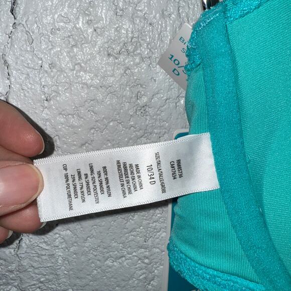 Coco Reef Womens Cameo Halter Bikini To Aqua Marine 10/ 34D, $80 - Picture 9 of 9